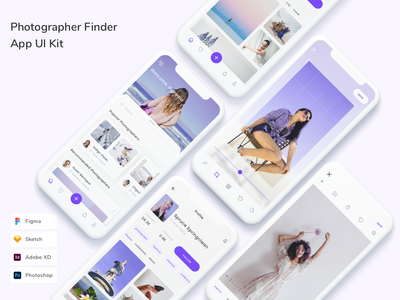 摄影师找人APP UI Kit Photoer Finder应用程序用户界面套件