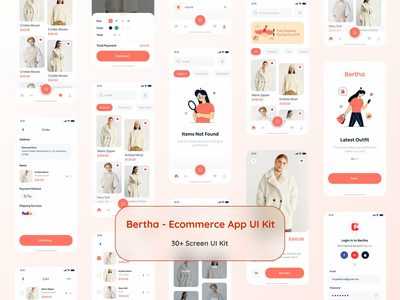 贝塔 - 电子商务应用UI套件 Bertha-电子商务应用程序用户界面套件