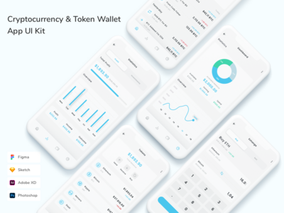 加密货币和代币钱包应用UI Kit 加密货币和令牌钱包应用程序用户界面套件
