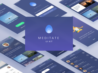 Meditate iOS UI Kit   沉思iOS用户界面套件