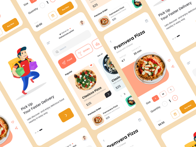 食品配送App ui kits 外卖应用程序用户界面工具包