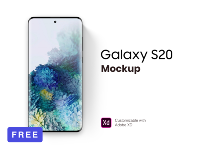 [免费] 三星Galaxy S20模型 - Adobe XD [免费]三星Galaxy S20样机-Adobe XD