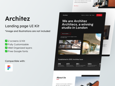 Architez - 建筑师事务所着陆页 Architez-Architez机构登录页面