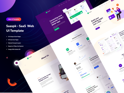 Saaspk - SaaS Web UI模板 Saaspk-SaaS Web用户界面模板