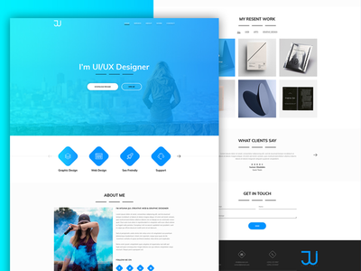 Jui Personal Portfolio HTML Template JUI个人公文包HTML模板