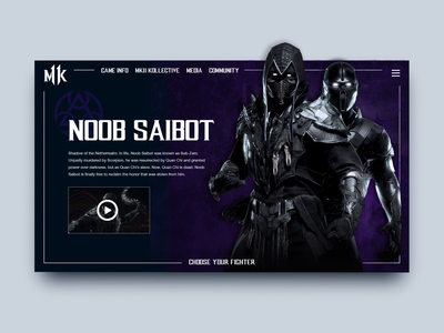 真人快打 Noob Saibot演示页 人类Kombat Noob Saibot演示页面