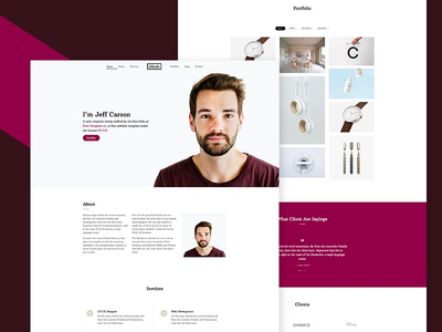 Albedo Free Website Template for Portfolio by Free-Template.co 免费网站模板