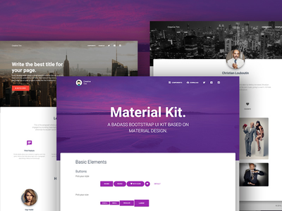 Material Kit - Bootstrap UI Kit    材料套件-Bootstrap UI套件