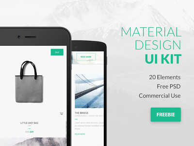 Material Design UI Kit  材料设计用户界面套件