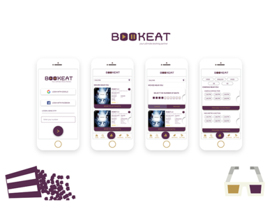 Bookeat! 电影预订应用程序的概念   Bookeat！电影预订应用概念