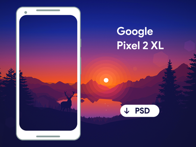 谷歌Pixel 2 XL模拟图  Google Pixel 2 XL样机