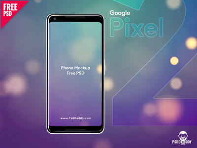 Pixel 2 XL Mockup Free PSD  Pixel 2 XL免样机PSD