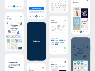 报价软件UI设计  Quotey应用程序用户界面设计