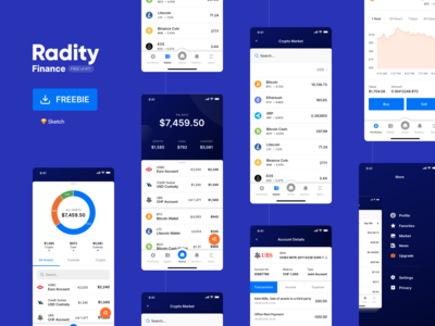 Radity Finance UI Kit - 免费   Ridity Finance用户界面套件-免费