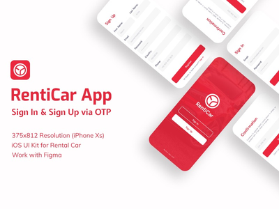 RentiCar应用程序 - 登录和注册  RentiCar App-登录并注册