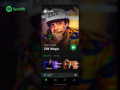 Spotify的UI重新设计  Spotify UI重新设计