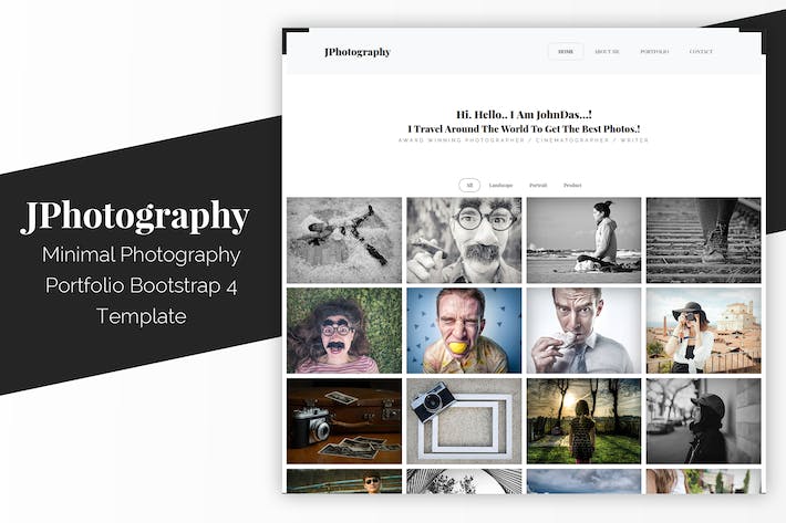 JPhotography - Minimal Photography Portfolio HTML5 J摄影-最小摄影组合HTML5