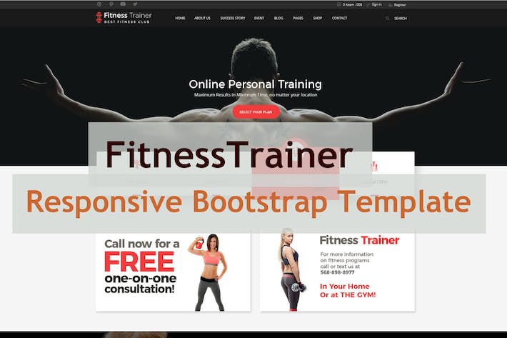 FitnessTrainer - 响应式Bootstrap模板 FitnessTrainer-响应式引导模板