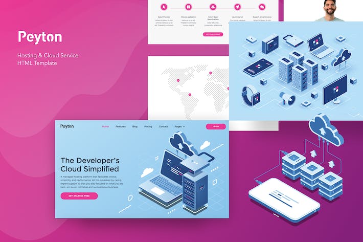 Peyton - Hosting & Cloud Service HTML Template Peyton-托管和云服务HTML模板
