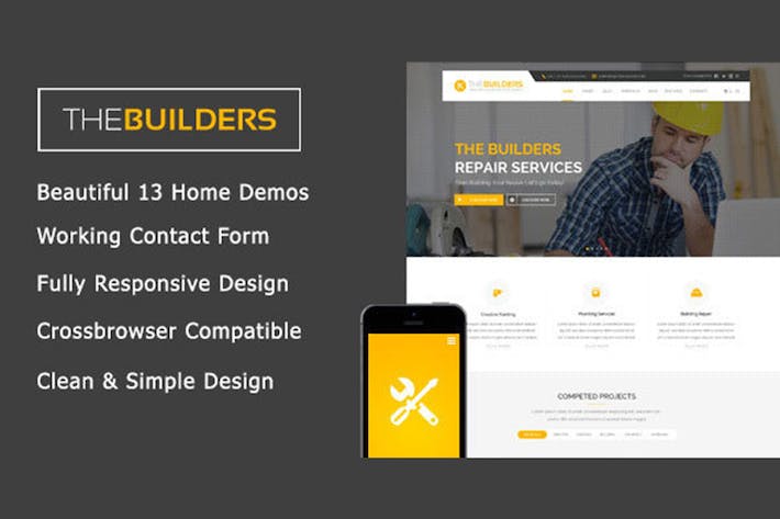 The Builders - Construction HTML Template Builders-Construction的HTML模板