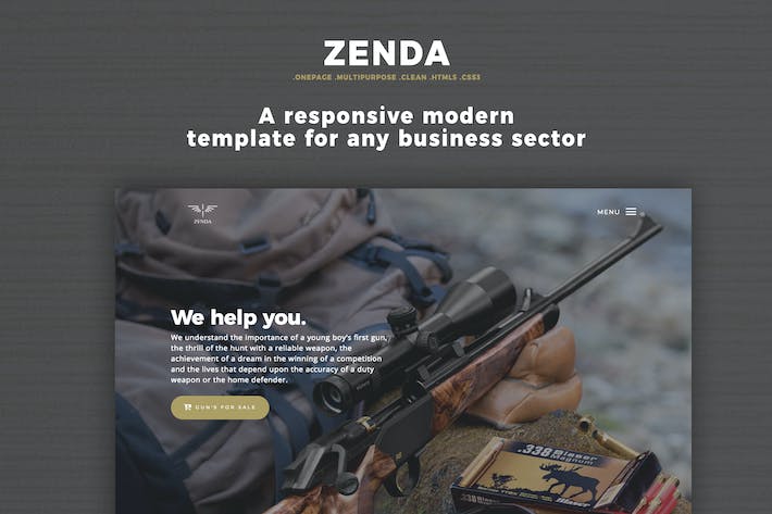 Zenda响应式单页HTML模板 Zanda Responsitive One Page HTML模板