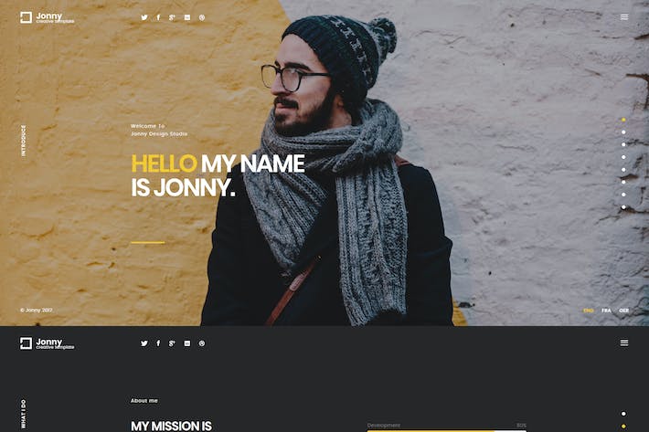 Jonny - 创意单页HTML模板 Jonny-Creative On Pages HTML模板