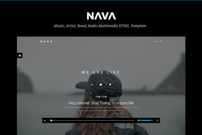 Nava - 音乐 艺术家 乐队 电台HTML模板 NAVA-音乐、艺术家、乐队、电台超文本标记语言模板