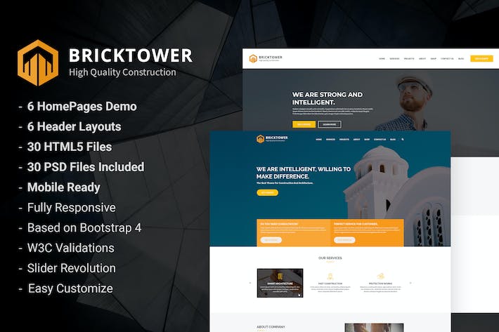 Bricktower - 建筑公司HTML5模板 BrickTower-建筑公司HTML5模板