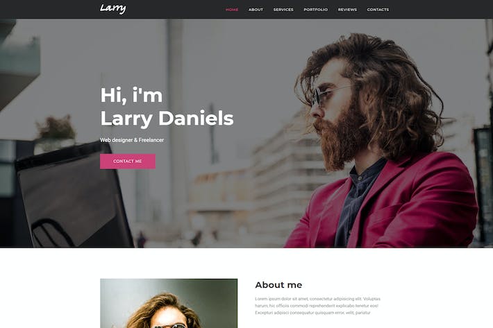 拉里 - 个人HTML主页模板 Larry-个人网页模板