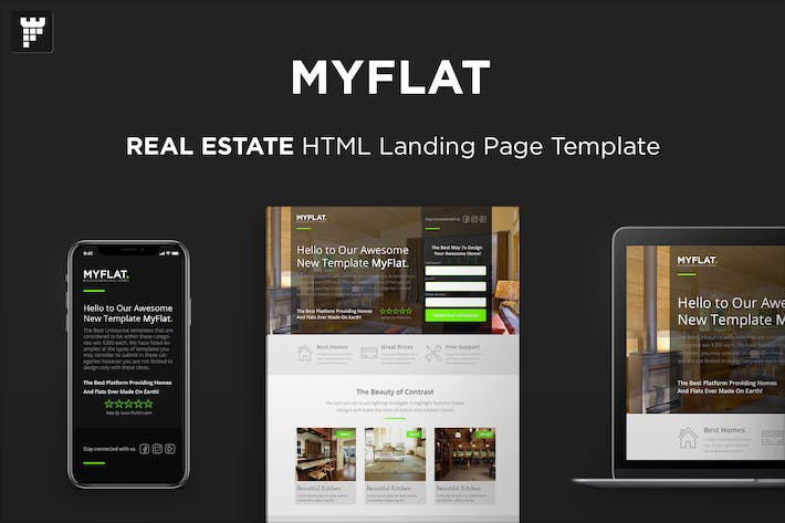 MYFLAT - 房地产HTML登陆页面 MYFLAT-房地产HTML登录页面