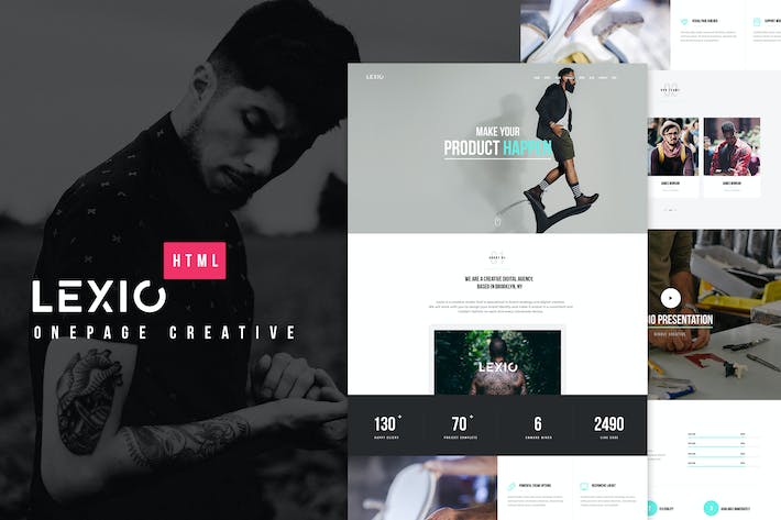 Lexio - Onepage Creative HTML Template Lexio-On Pages Creative HTML模板