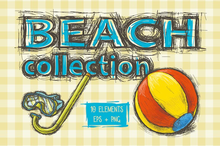 海滩插图系列
