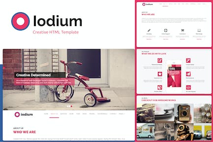 Iodium - 个人/组合网页HTML模板 Iodium-在线个人/PortoFolio HTML模板