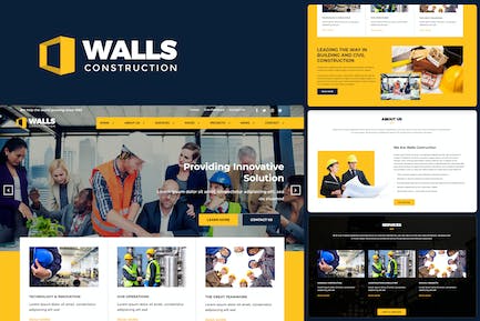 Walls - Construction HTML Template 墙-构造HTML模板