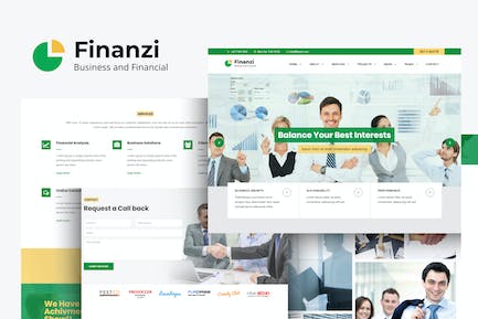 Finanzi - 金融和商业HTML模板 Finanzi-金融和商业超文本标记语言模板