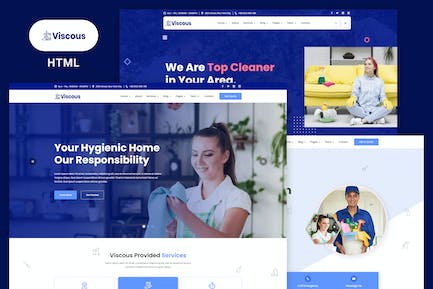 Viscous - 清洁服务HTML模板 粘性清洁服务HTML模板