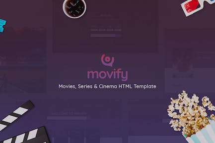 Movify - 电影 电视节目和影院HTML模板 电影-电影、电视节目和影院超文本标记语言模板