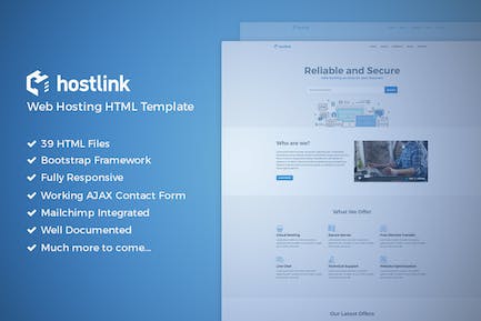 Hostlink - 网络托管HTML模板 Hostlink-Web托管HTML模板