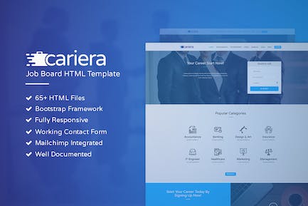 Cariera - Job Board HTML模板 Cariera-工作公告板HTML模板