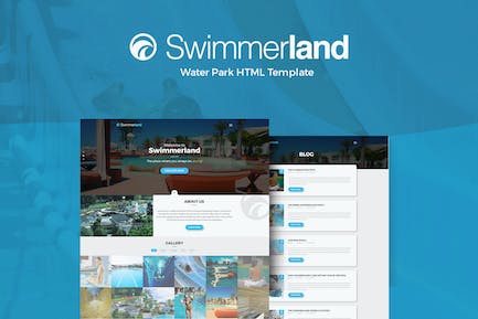 Swimmerland - Water Park HTML模板 游泳馆-水上公园HTML模板