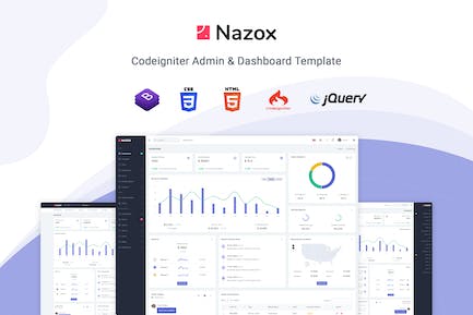 Nazox - CodeIgniter管理和仪表板模板 Nazox-CodeIgniter管理员和仪表板模板