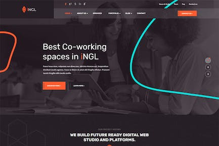 Ingl - 协同工作空间 (Coworking Spaces) HTML模板 Ingl-CoWorking Spaces HTML模板