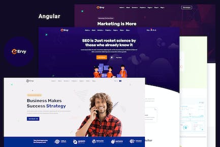 Ervy - Angular 13 IT & Marketing 创业模板 Ervy-ANGLE 13 IT和营销启动模板