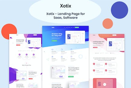 Xotix - 软件和Saas登陆页模板 XOTIX-软件和Saas登录页面模板