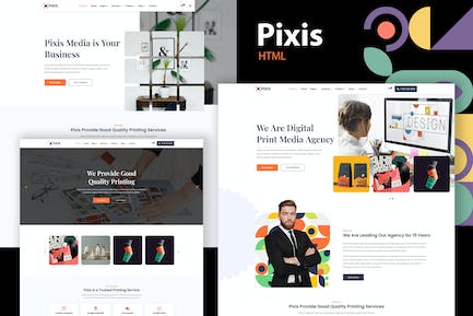 Pixis - 按需印刷的服务供应商模板