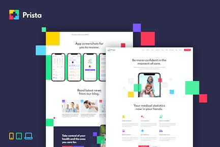 Prista - 医疗应用登陆页面HTML模板 Prista-医疗应用登录页HTML模板