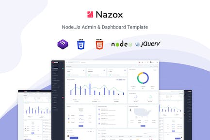 Nazox - Node.js管理和仪表板模板 Nazox-Node.js管理和仪表板模板