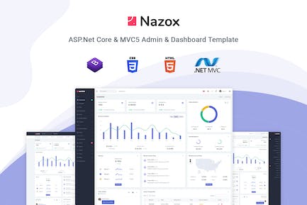 Nazox - ASP.Net Core & MVC5 管理和仪表盘 Nazox-ASP.NET核心和MVC5管理和仪表板