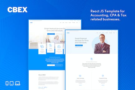 CBEX - 响应式金融React JS模板 CBEX-响应性财务反应JS模板