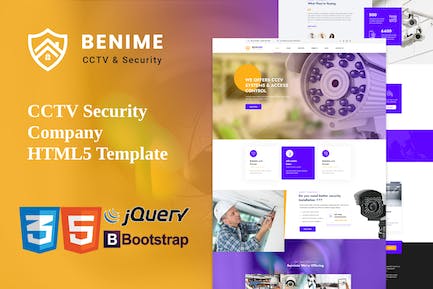 CCTV监控服务HTML5模板 Benime-CCTV监控服务HTML5模板